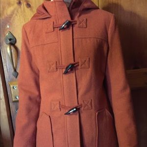 Burnt Orange Toggle Coat